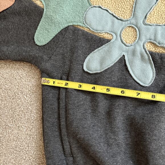 Free People We The Free Flower Power Pullover Gray Multi Size XS Half Zip Fleece - Picture 4 of 9